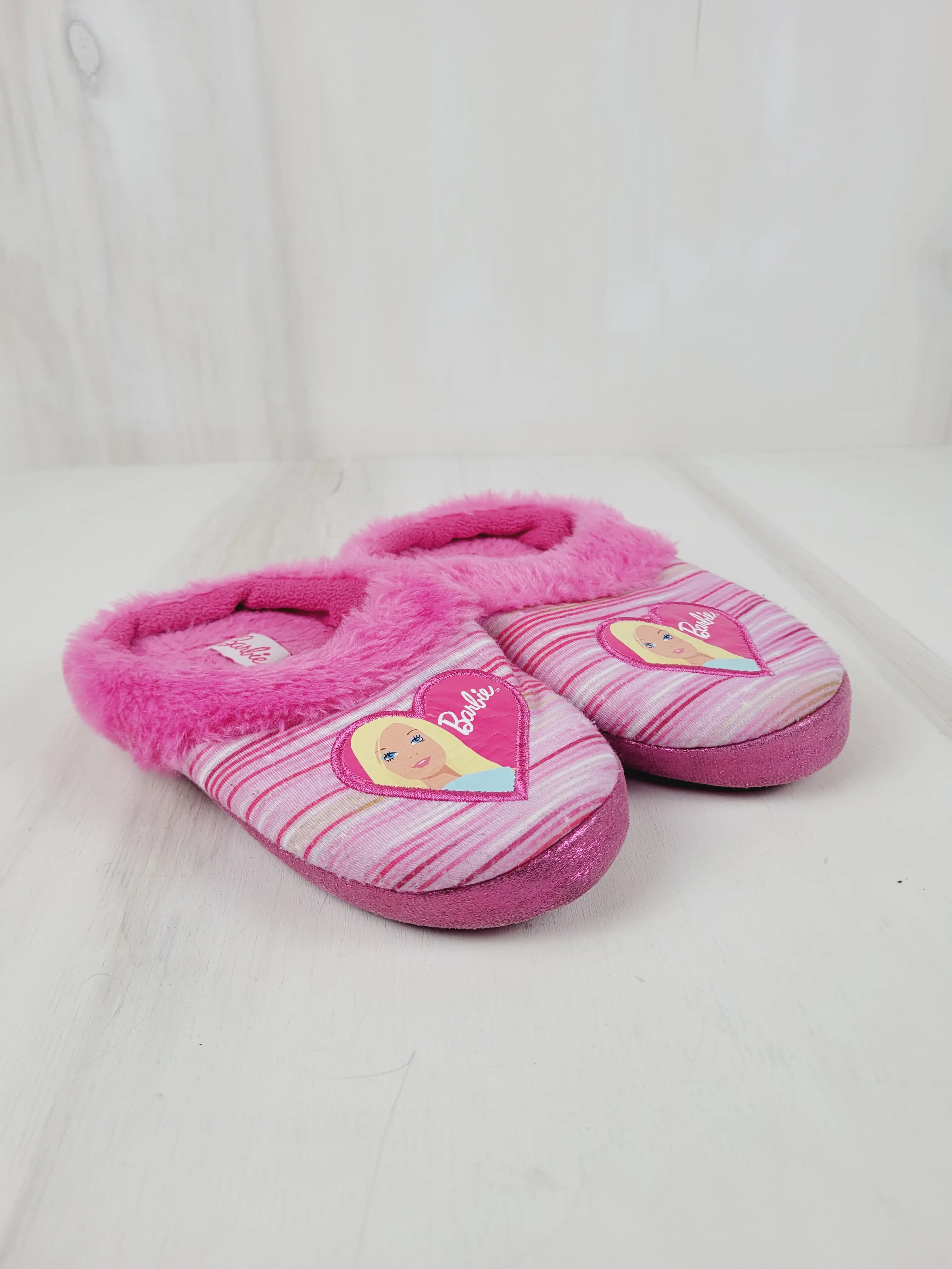 BARBIE SLIPPERS SIZE KIDS SMALL VGUC