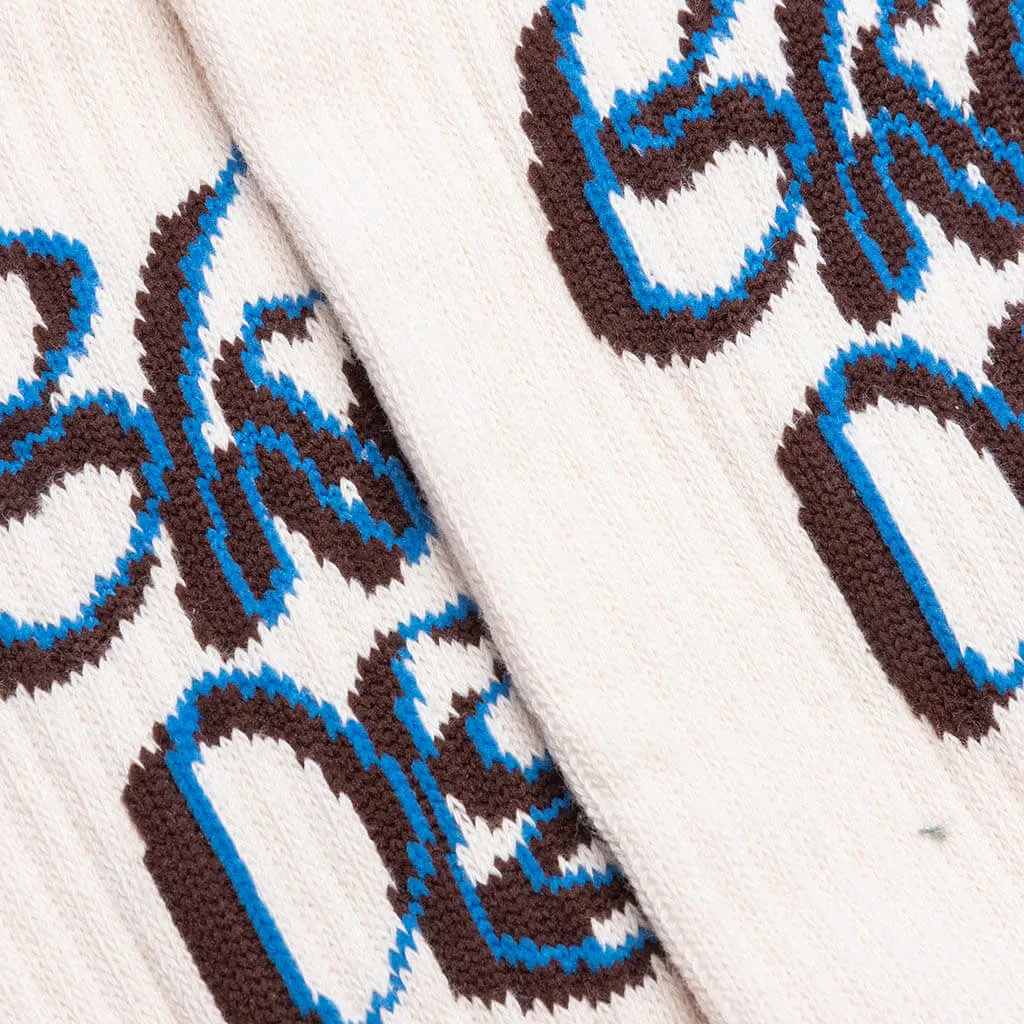 Bd Stringy Socks - White