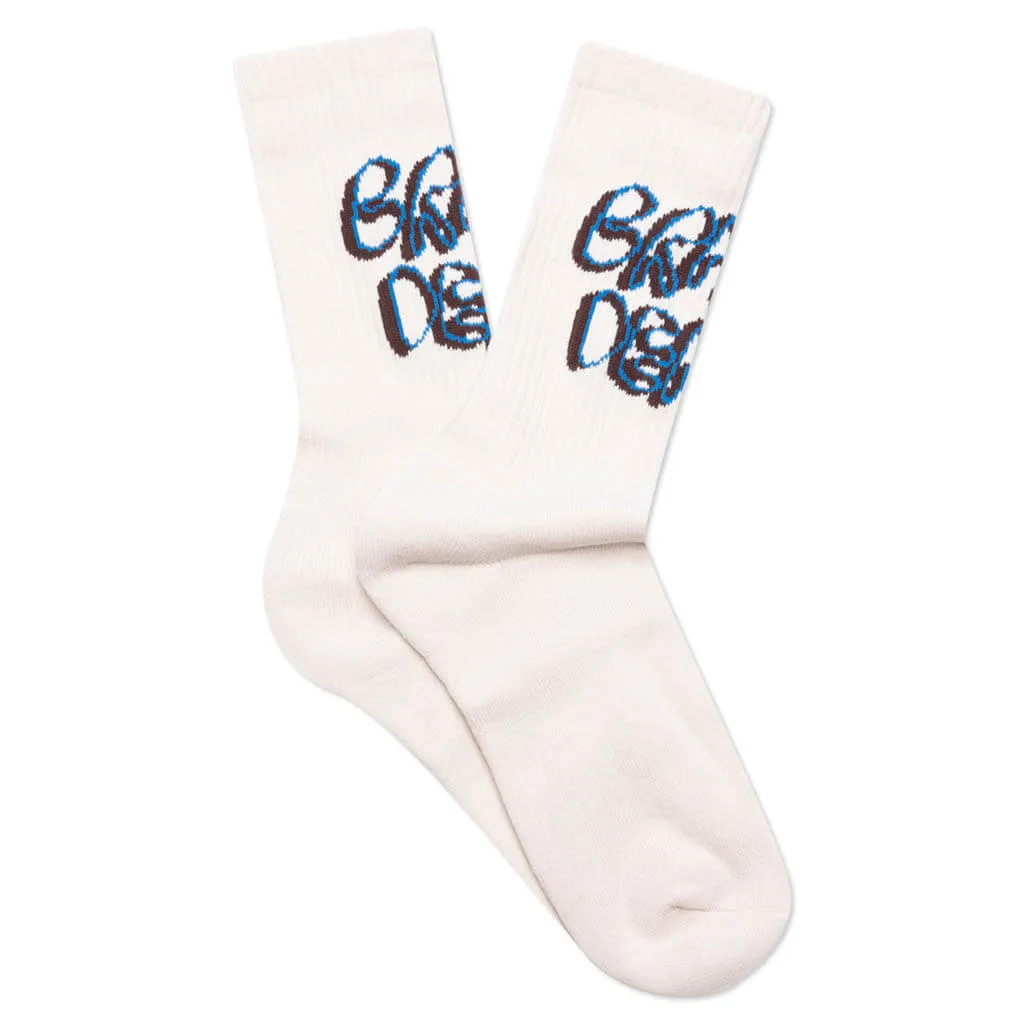 Bd Stringy Socks - White