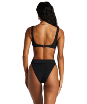 BILLABONG Women's Sol Searcher Aruba Bikini Bottoms Black Pebble