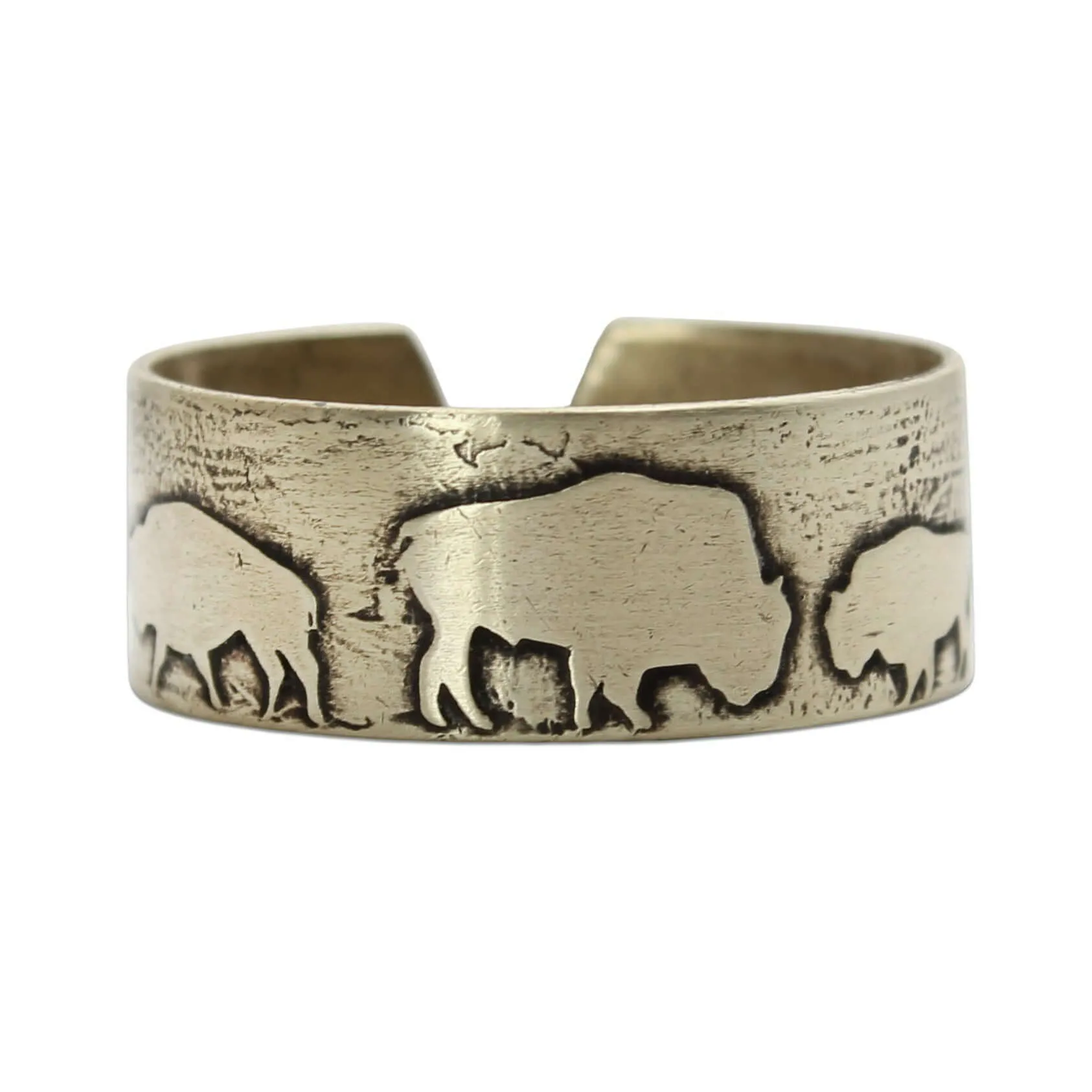 Bison Circles Adjustable Ring