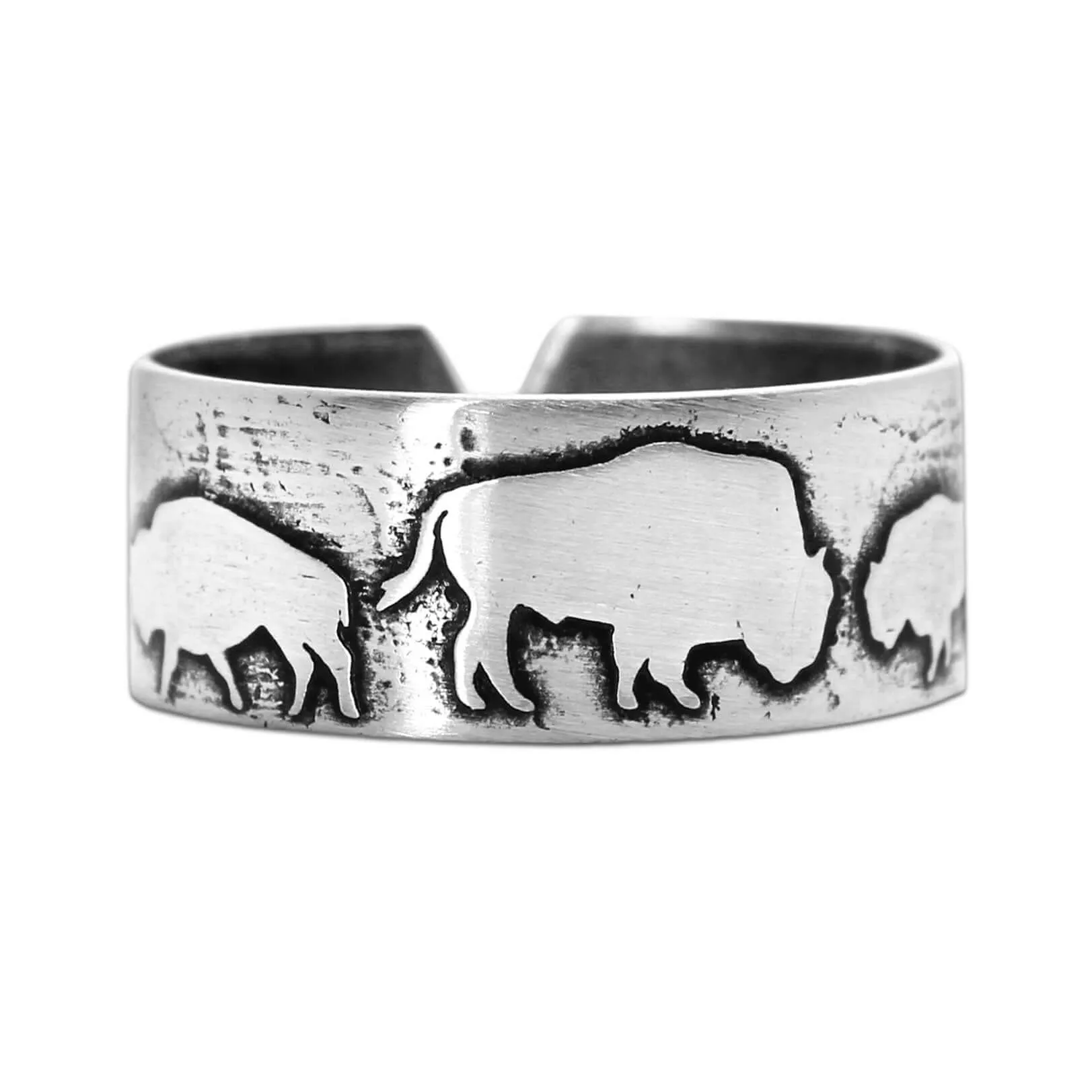 Bison Circles Adjustable Ring