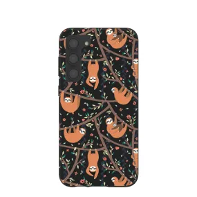 Black Jungle Sloths Samsung Galaxy S23 (Plus) Case