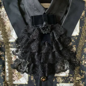 Black Lace Jabot