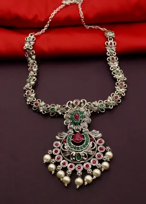 BLISSFUL FLORAL OXIDISED MEKHALA