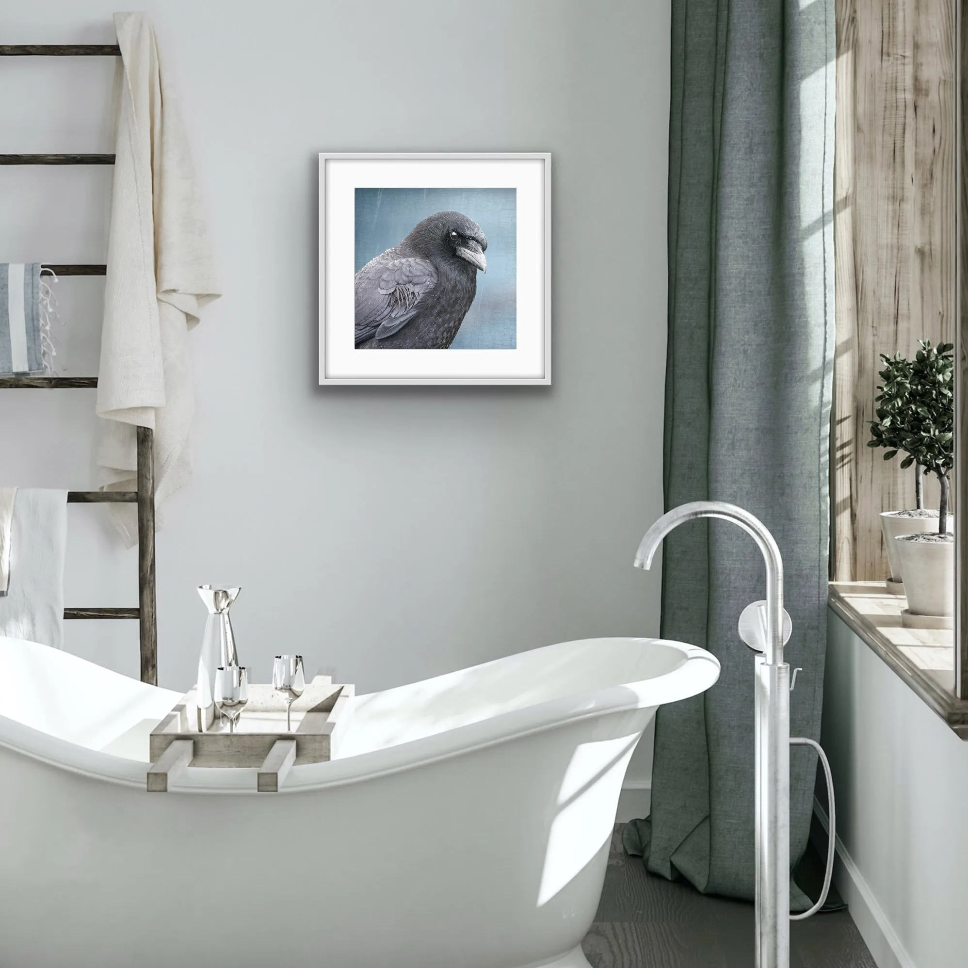 BLUE EARL - Fine Art Print, Crow Portrait Series