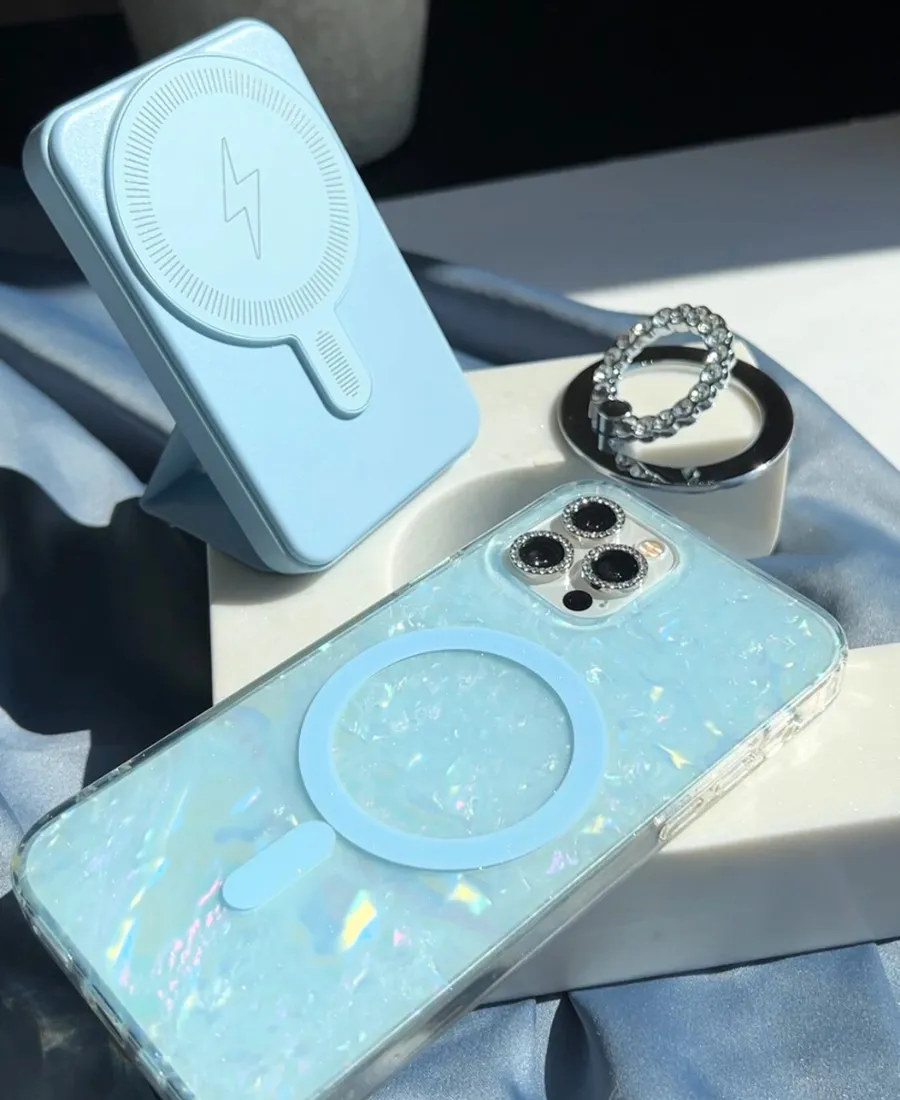 Blue Mother of Pearl MagSafe Phone Case