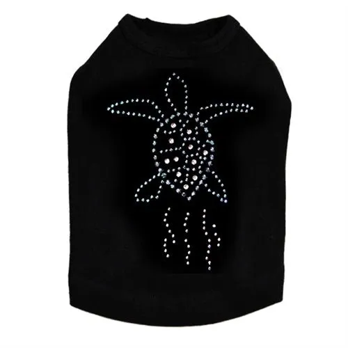 Blue Sea Turtle Rhinestone Dog Tank- Many Colors