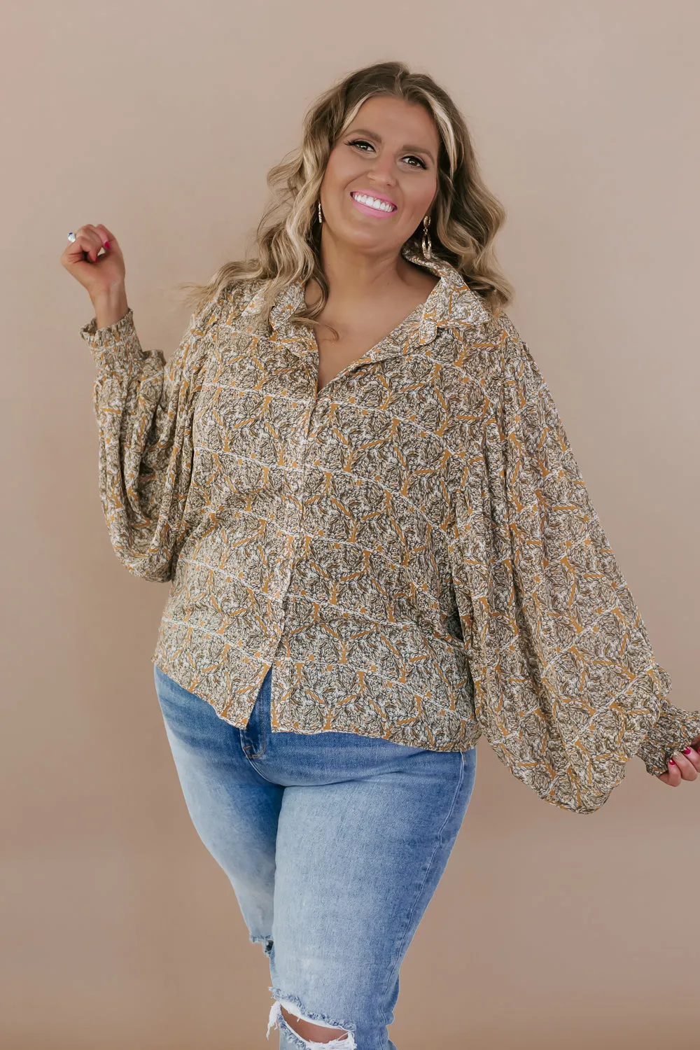 Boho Day Dream Blouse, Mustard