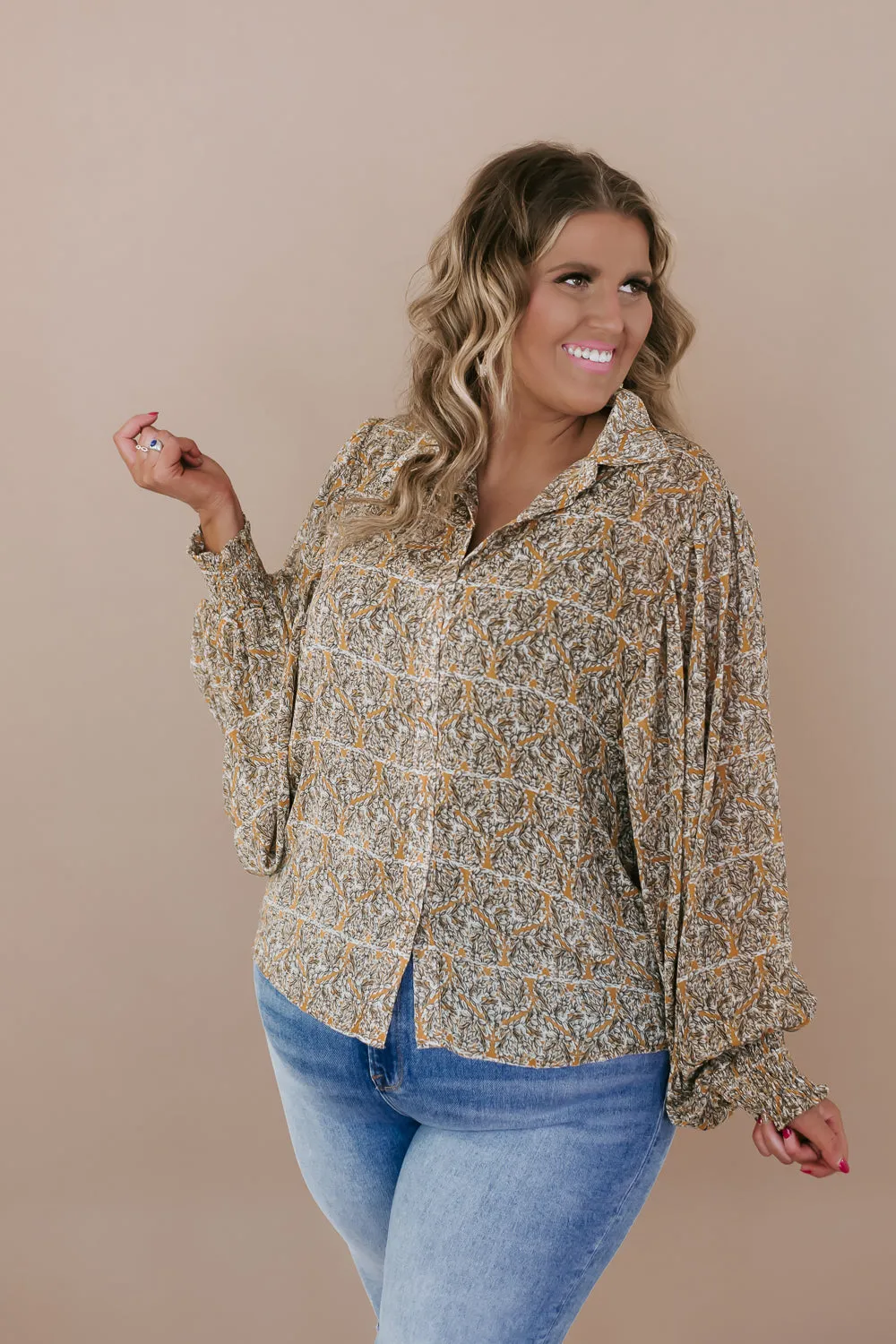 Boho Day Dream Blouse, Mustard