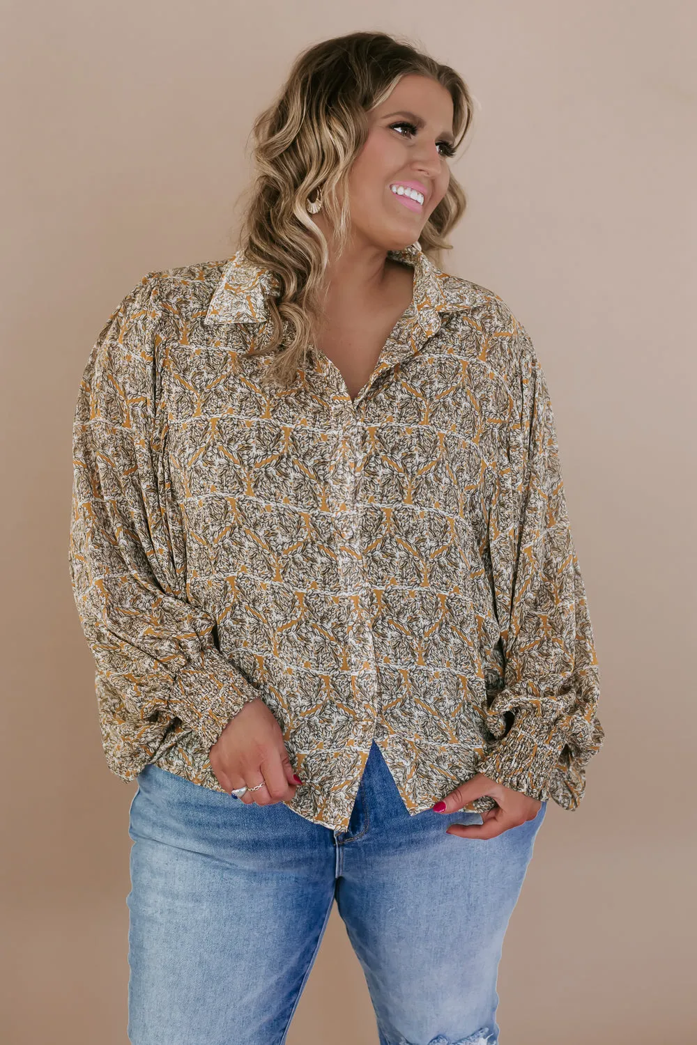 Boho Day Dream Blouse, Mustard