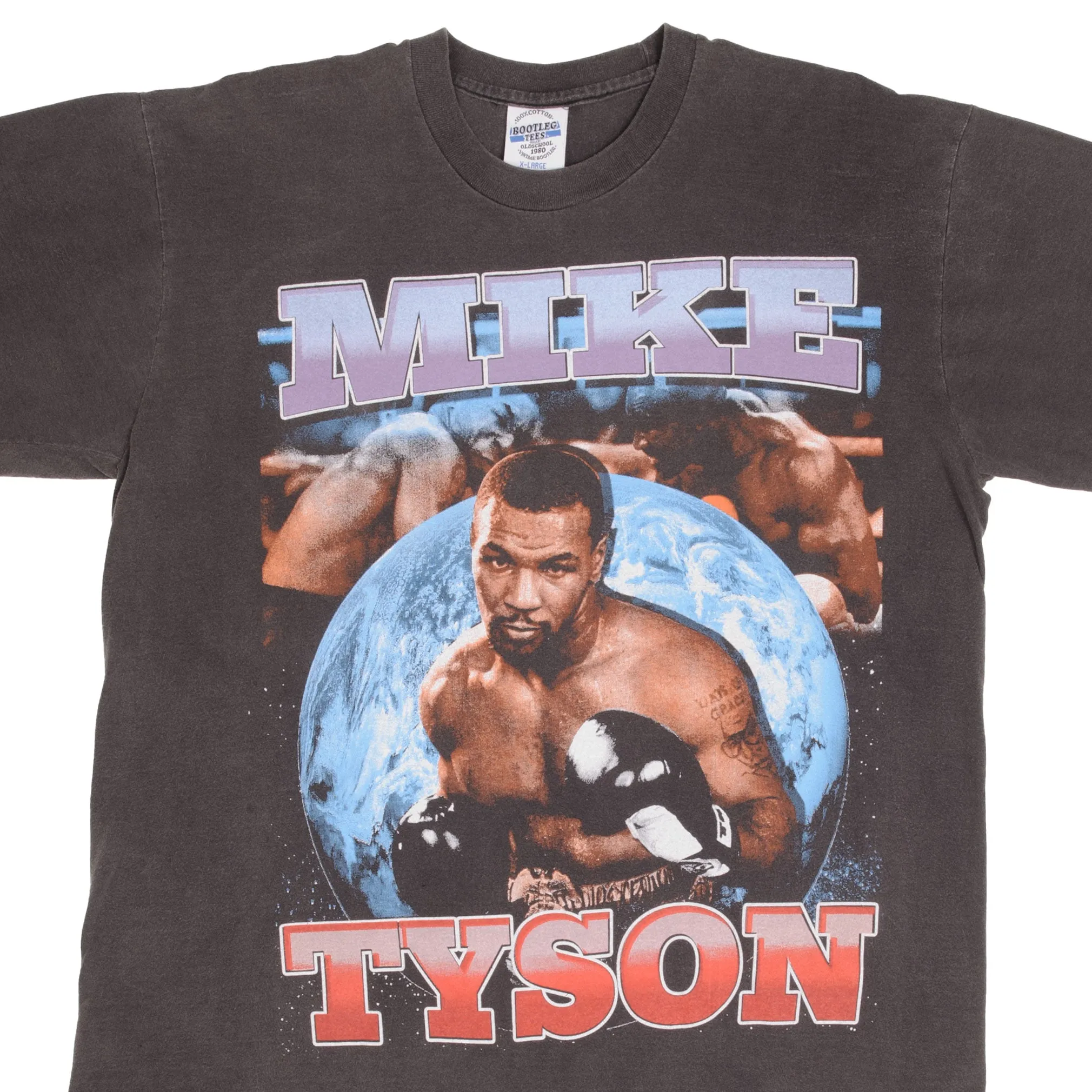 BOOTLEG BOXING TEE SHIRT MIKE TYSON IF YOU CANT BEAT THEM BITE EM SIZE XL