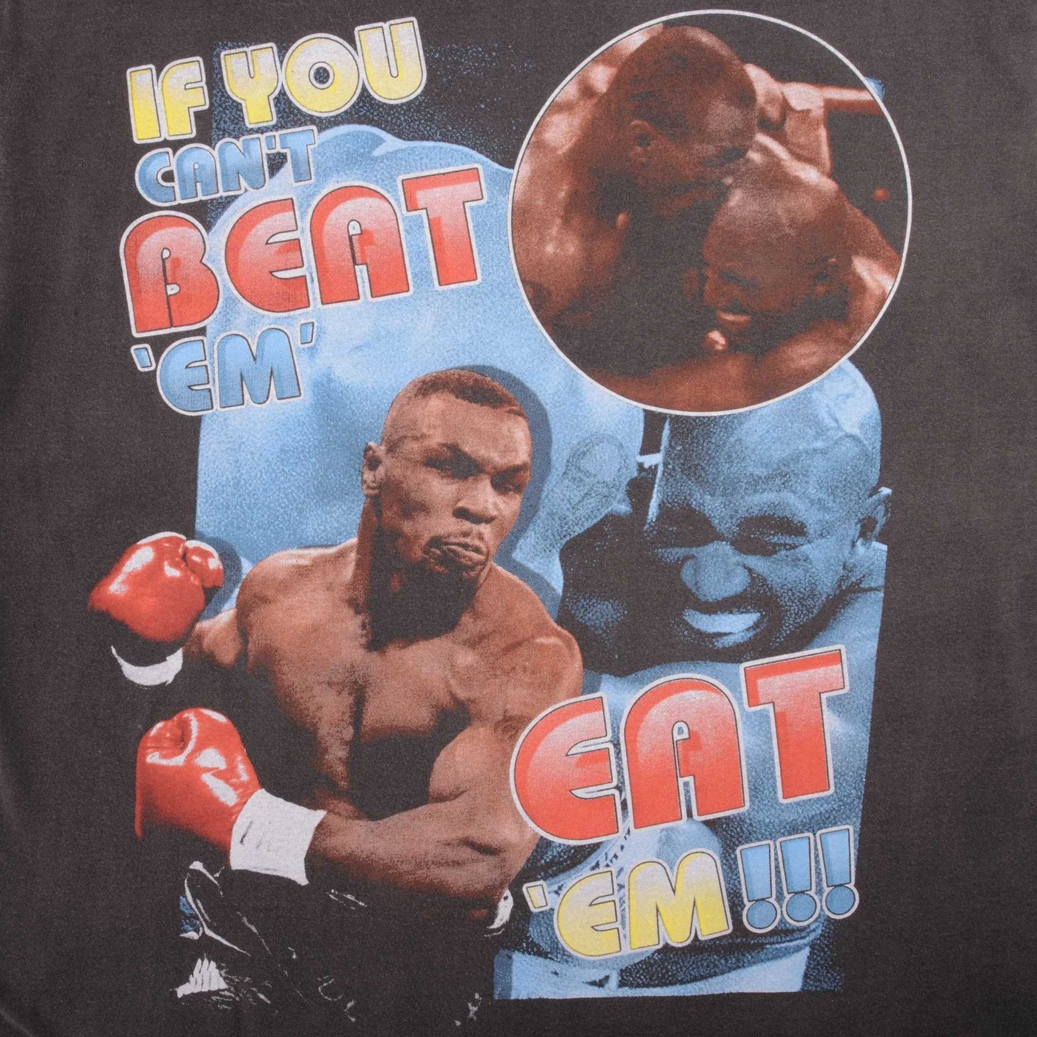 BOOTLEG BOXING TEE SHIRT MIKE TYSON IF YOU CANT BEAT THEM BITE EM SIZE XL