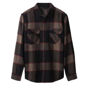 BOWERY L/S FLANNEL HEATHER GREY/CHARCOAL