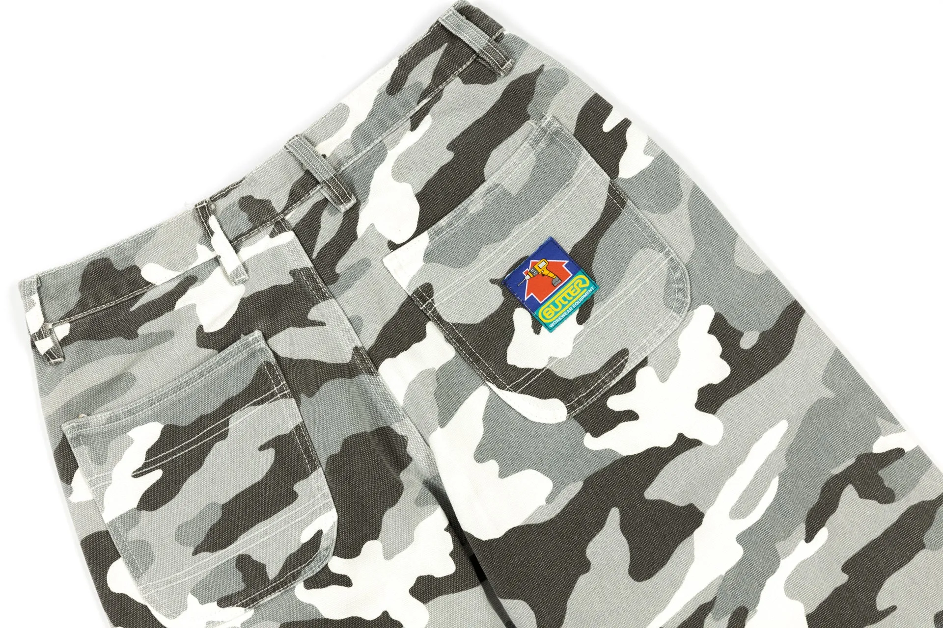 Butter Goods Work Shorts 'Snow Camo'