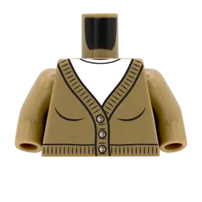 Buttoned Cardigan - Custom Design Minifigure Torso