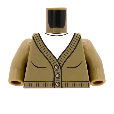 Buttoned Cardigan - Custom Design Minifigure Torso