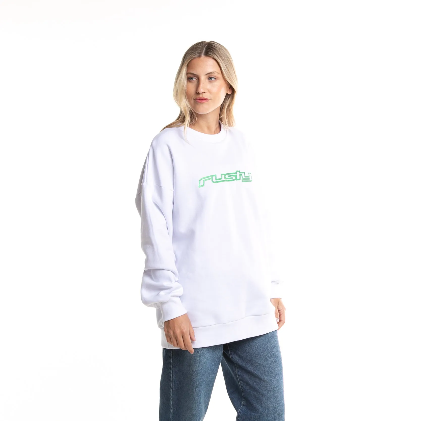 Buzo Rusty Rider Oversize Crew Ld White