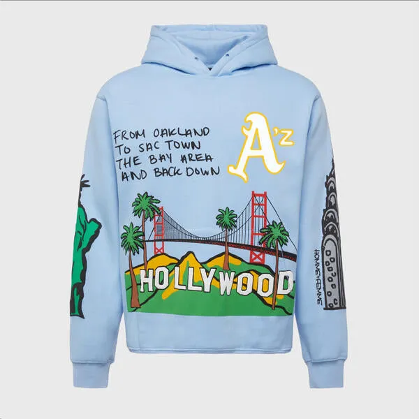 Cali to NYC Hoodie Sky Blue