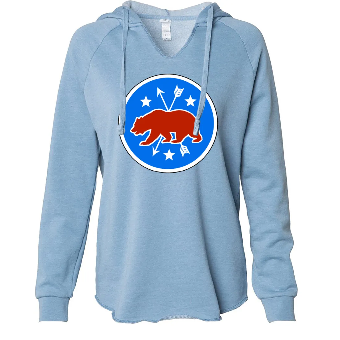 California Republic Arrow Star Emblem Women's Soft Hooded Pullover