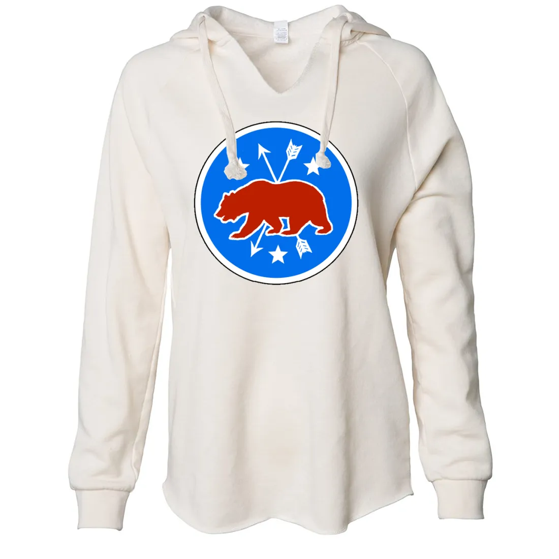 California Republic Arrow Star Emblem Women's Soft Hooded Pullover