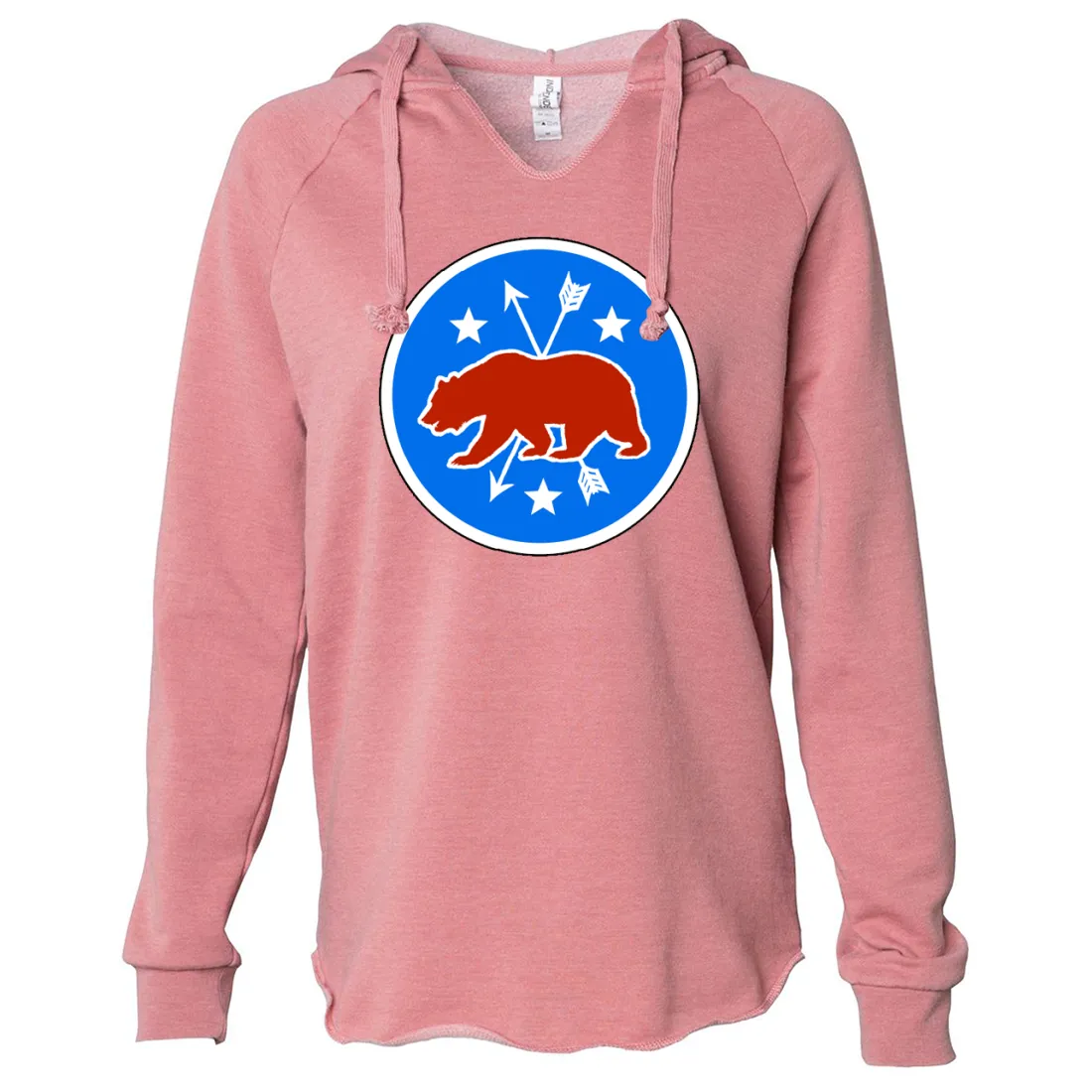 California Republic Arrow Star Emblem Women's Soft Hooded Pullover