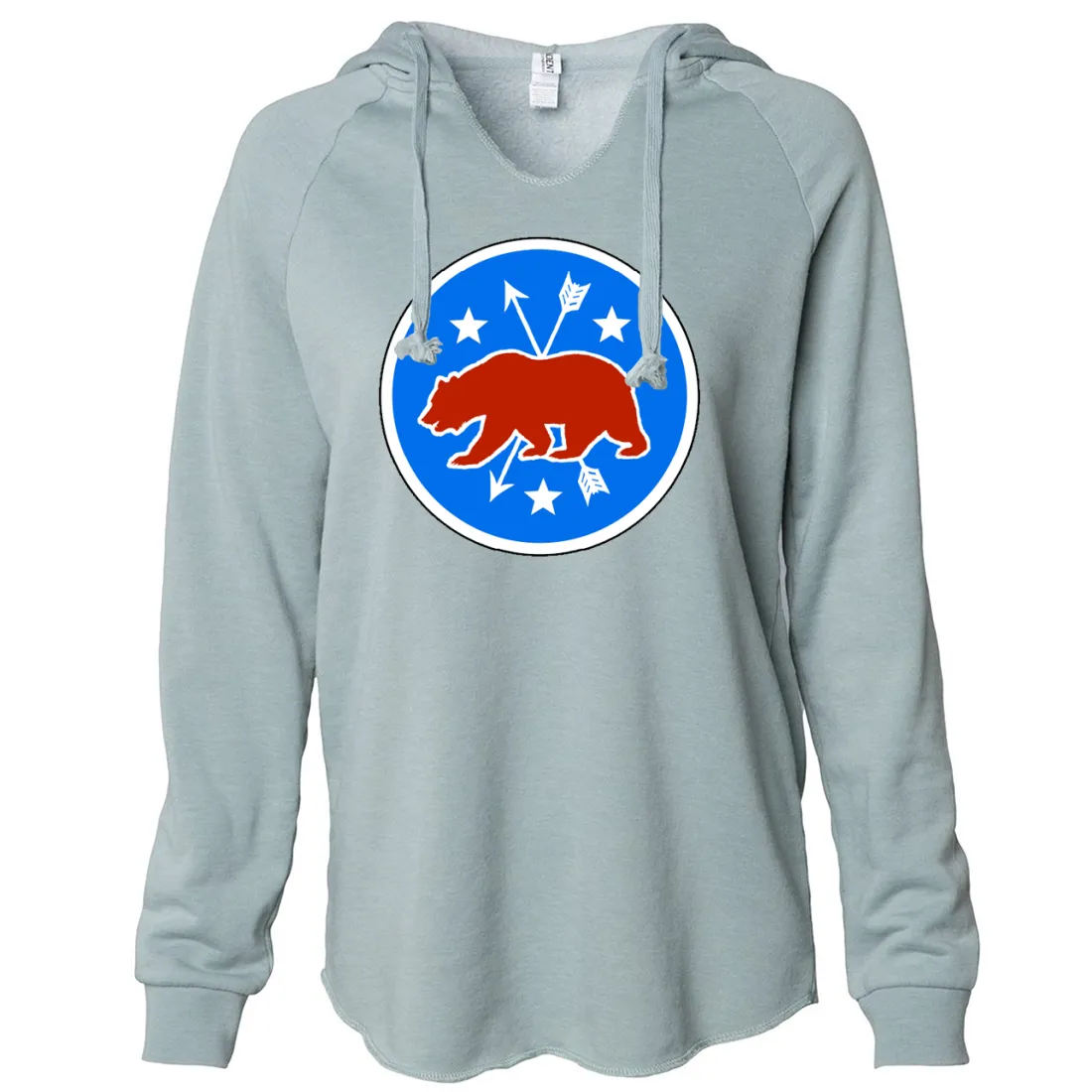 California Republic Arrow Star Emblem Women's Soft Hooded Pullover