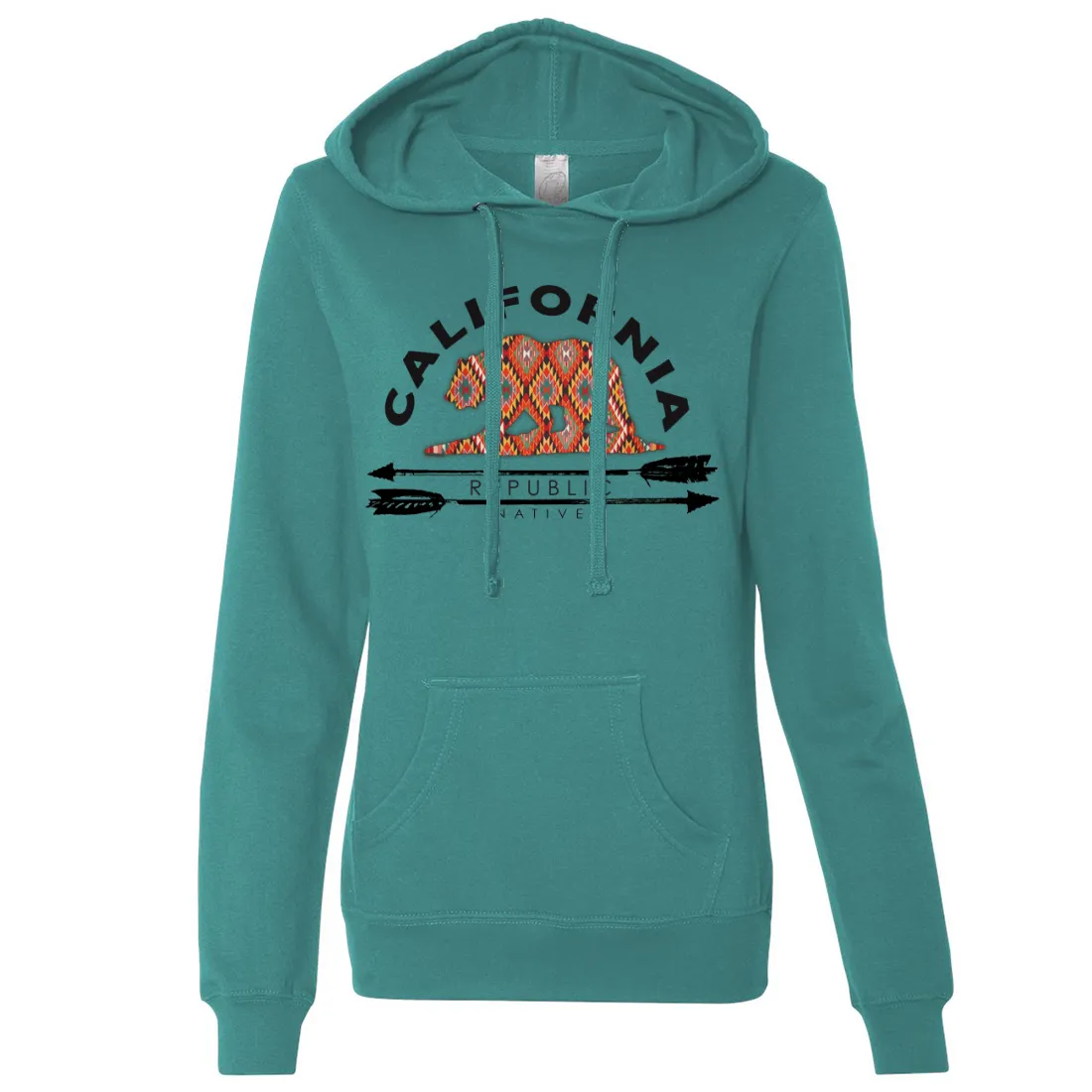 California Republic Native Ladies Lightweight Fitted Hoodie