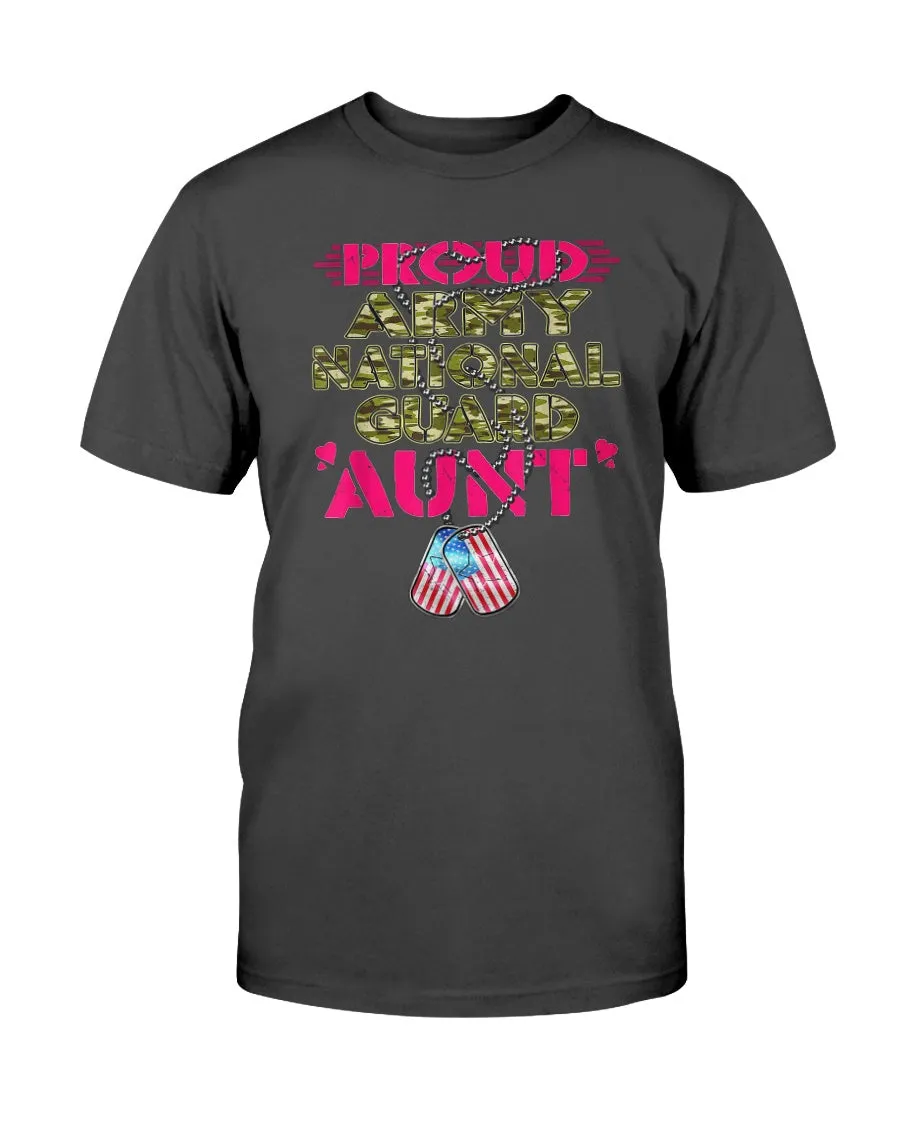 Camo Proud Army National Guard Aunt T-shirts