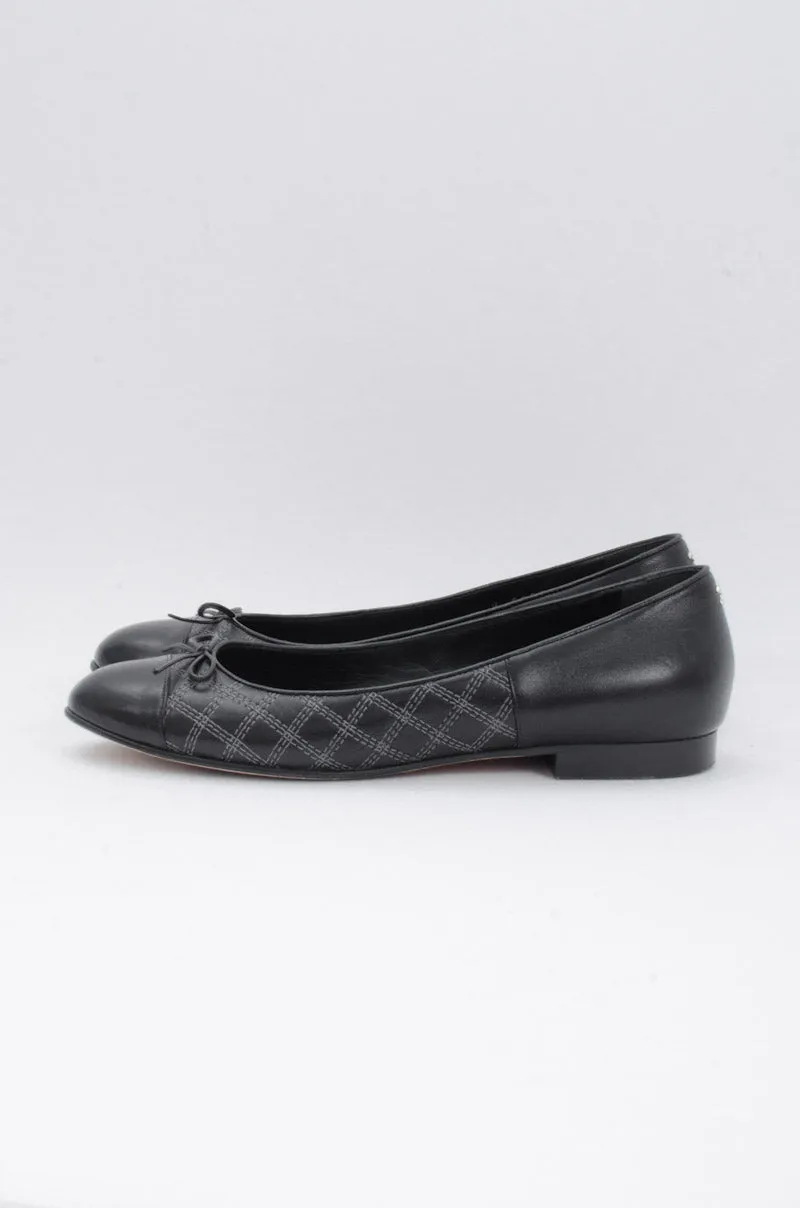 CAP TOE BALLET FLATS