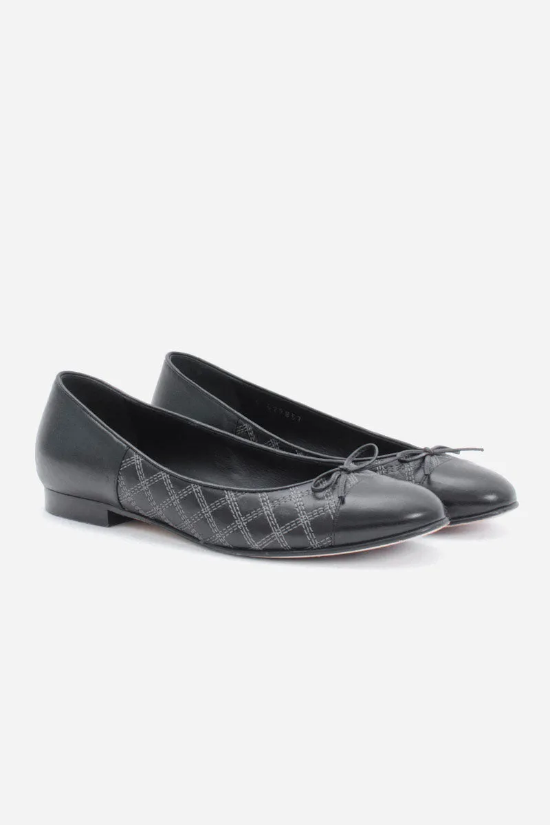 CAP TOE BALLET FLATS