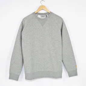 Carhartt WIP - Chase Crewneck Sweatshirt - Grey Heather / Gold