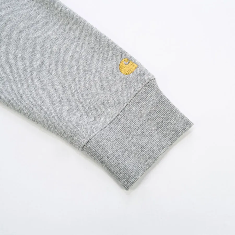 Carhartt WIP - Chase Crewneck Sweatshirt - Grey Heather / Gold