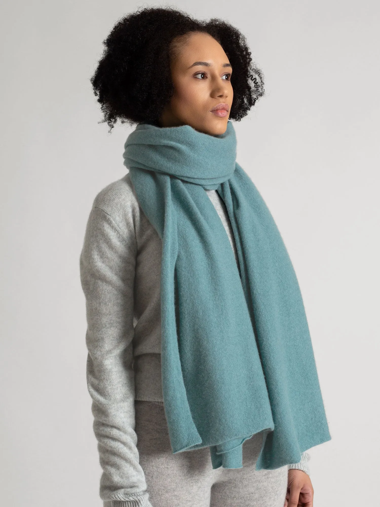 Cashmere scarf "Signature" - arctic