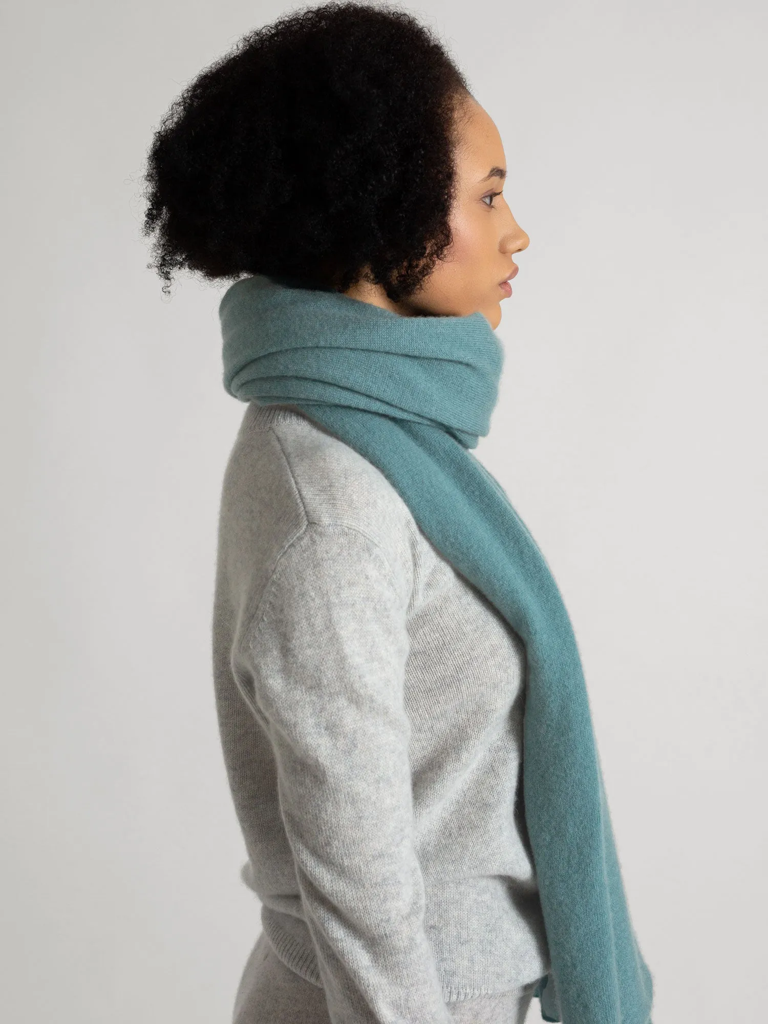 Cashmere scarf "Signature" - arctic