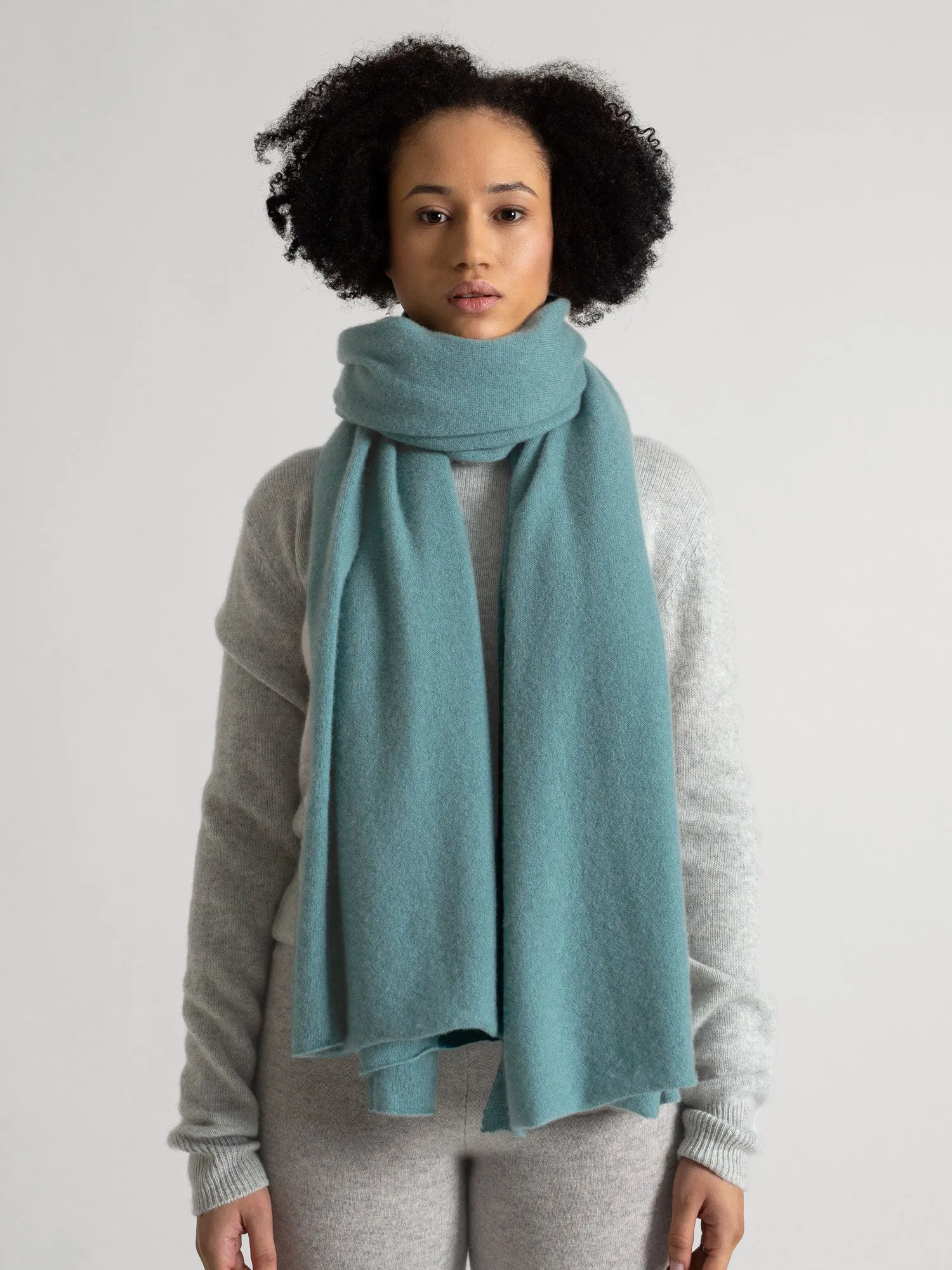 Cashmere scarf "Signature" - arctic