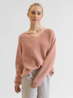 Cashmere sweater "Maya" - peachy pink