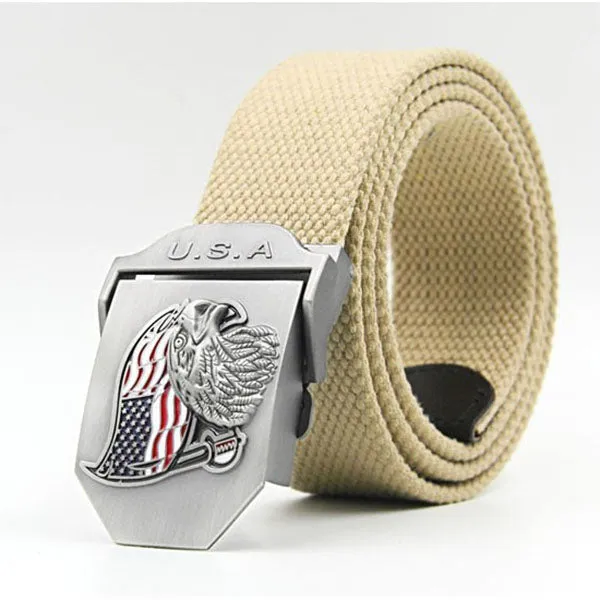 Casual USA Eagle Men's Canvas Belt