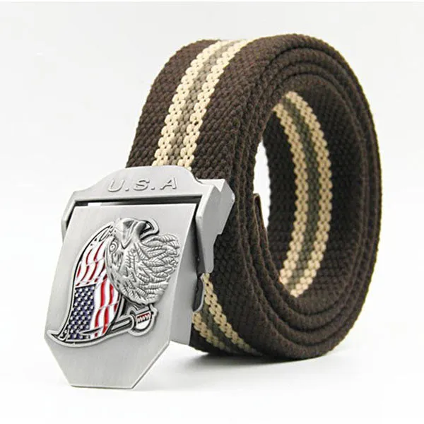 Casual USA Eagle Men's Canvas Belt