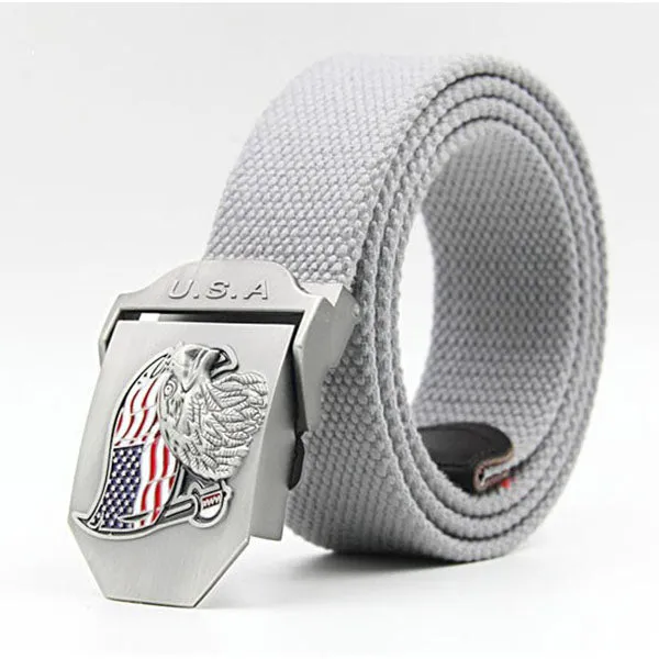 Casual USA Eagle Men's Canvas Belt