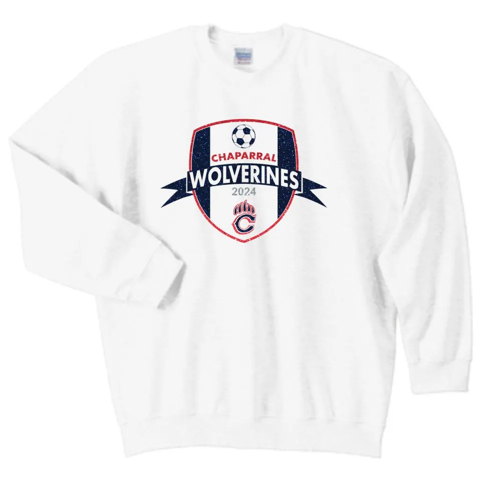 Chap Soccer Crewneck Sweatshirt-2024 design- matte or glitter