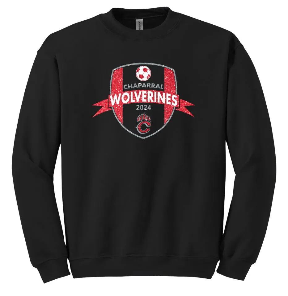 Chap Soccer Crewneck Sweatshirt-2024 design- matte or glitter