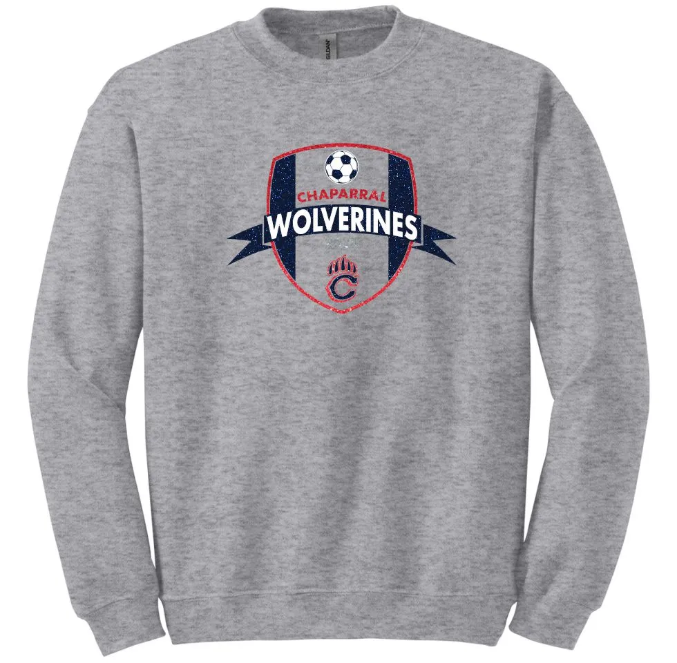 Chap Soccer Crewneck Sweatshirt-2024 design- matte or glitter