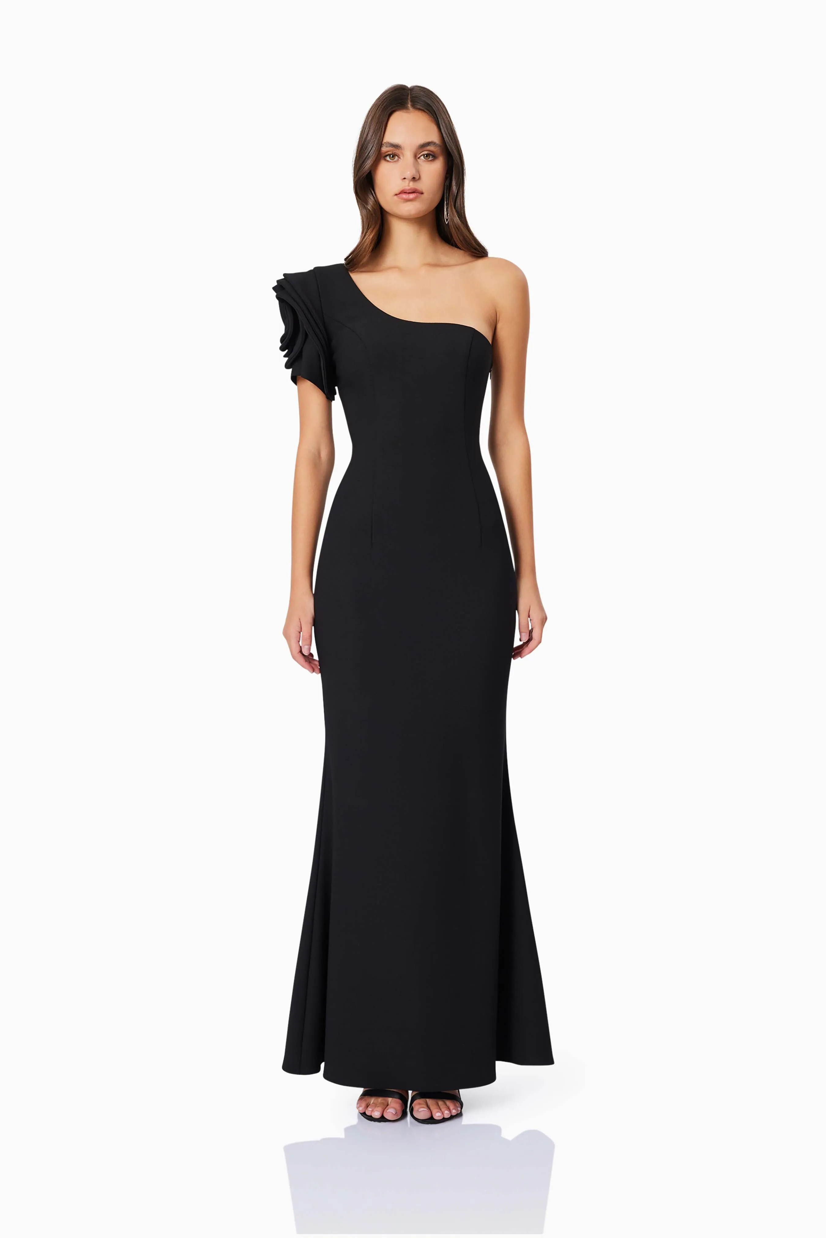 Charlotte Rosette Maxi Dress in Black