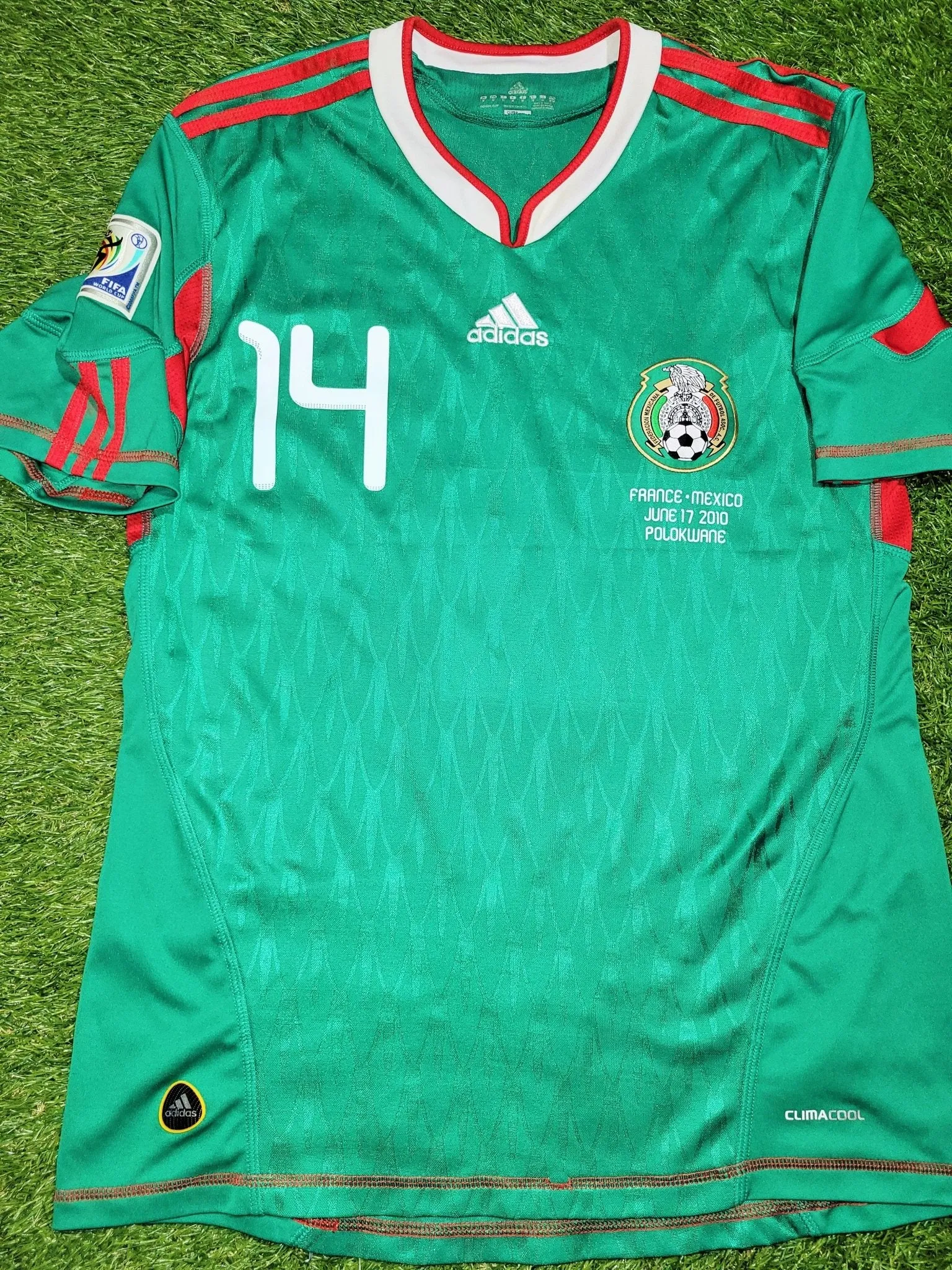 Chicharito Mexico 2010 WORLD CUP Home Soccer Jersey Shirt M SKU# P41410