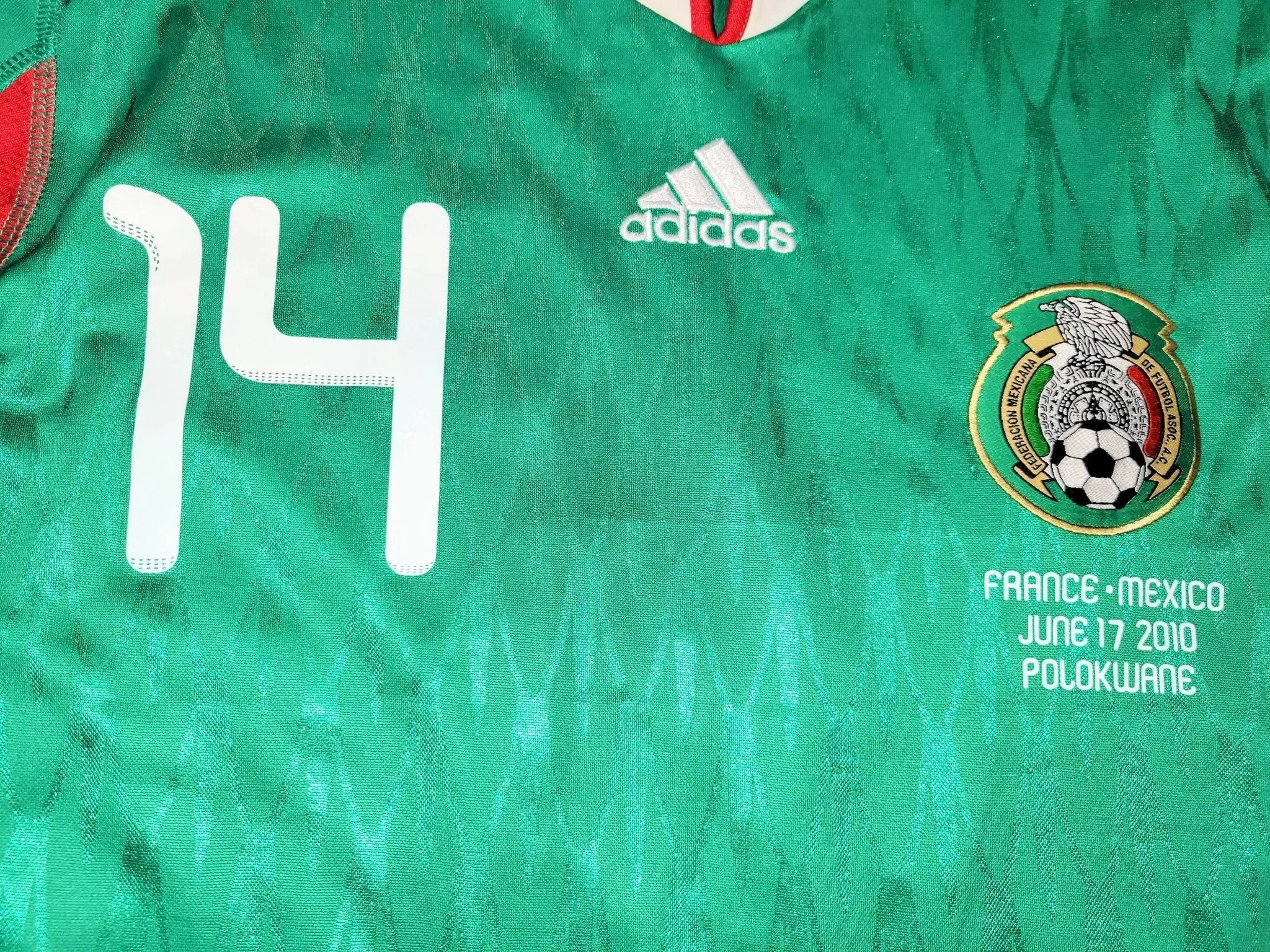 Chicharito Mexico 2010 WORLD CUP Home Soccer Jersey Shirt M SKU# P41410