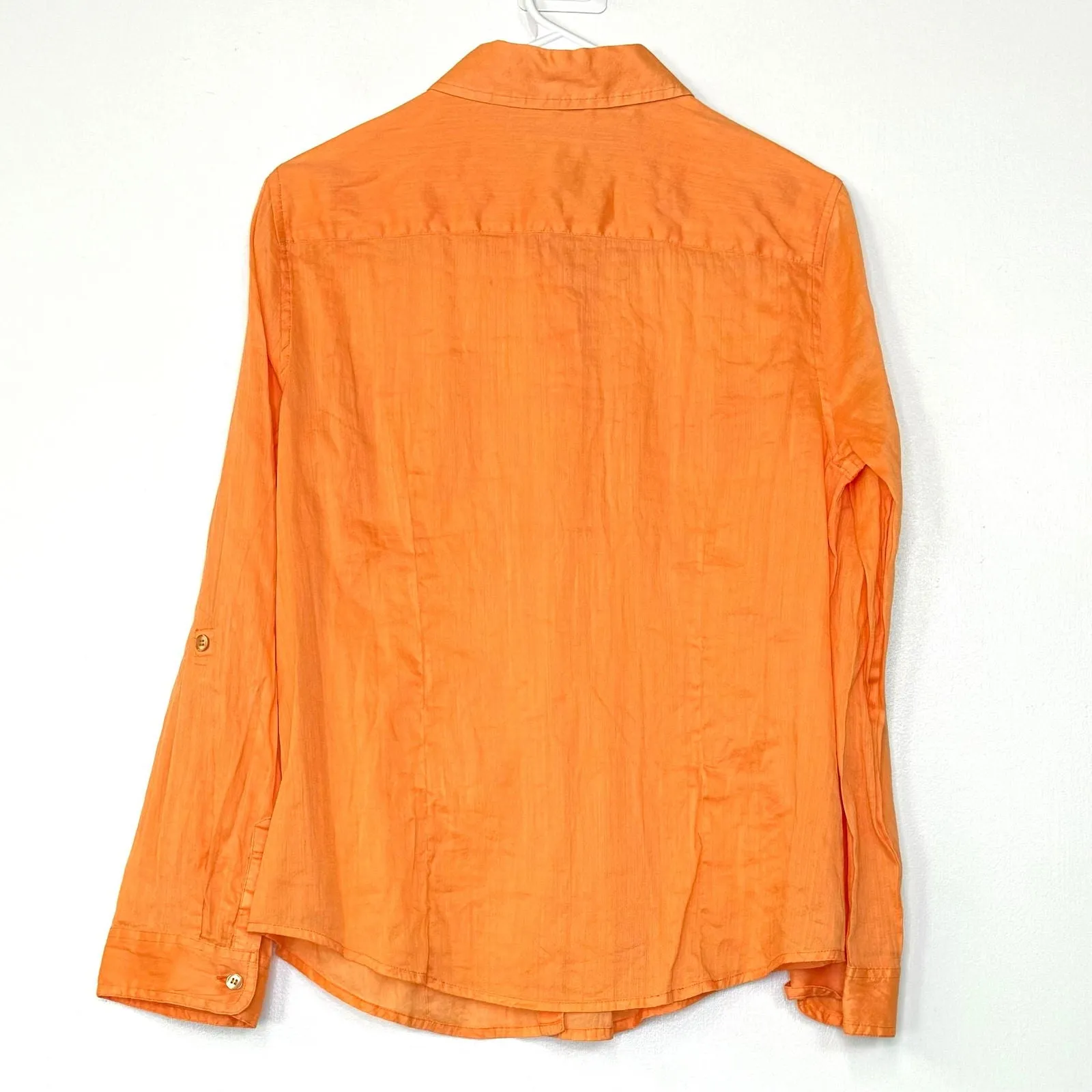 Chicos | Womens Button-Up Top | Color: Orange | Size: 1 | Pre-Owned