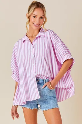 Classic Love Pink Striped Top