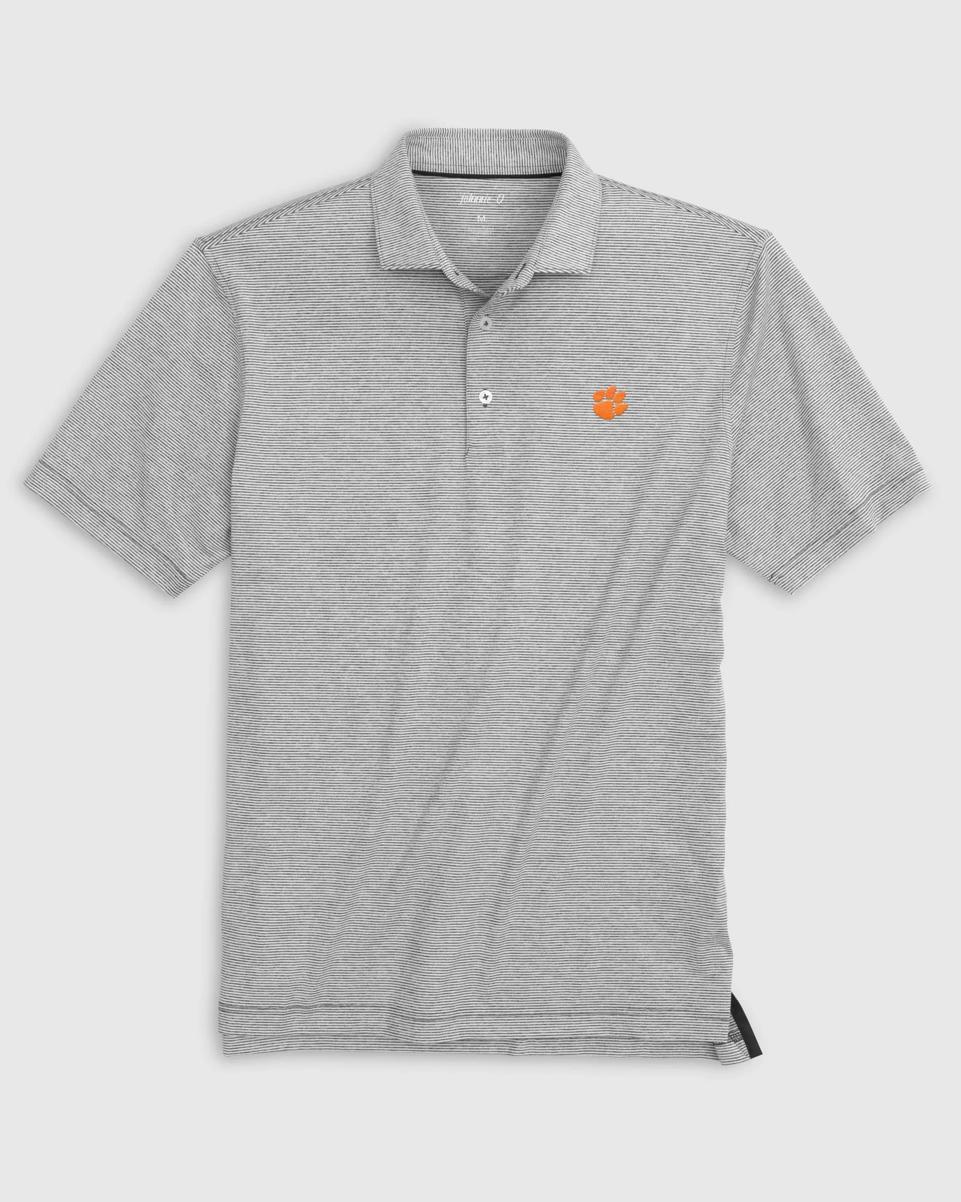 Clemson Lyndonn Striped Performance Polo