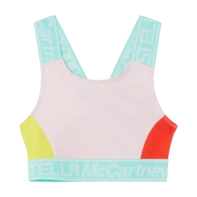 Colour-block Sports cropped top